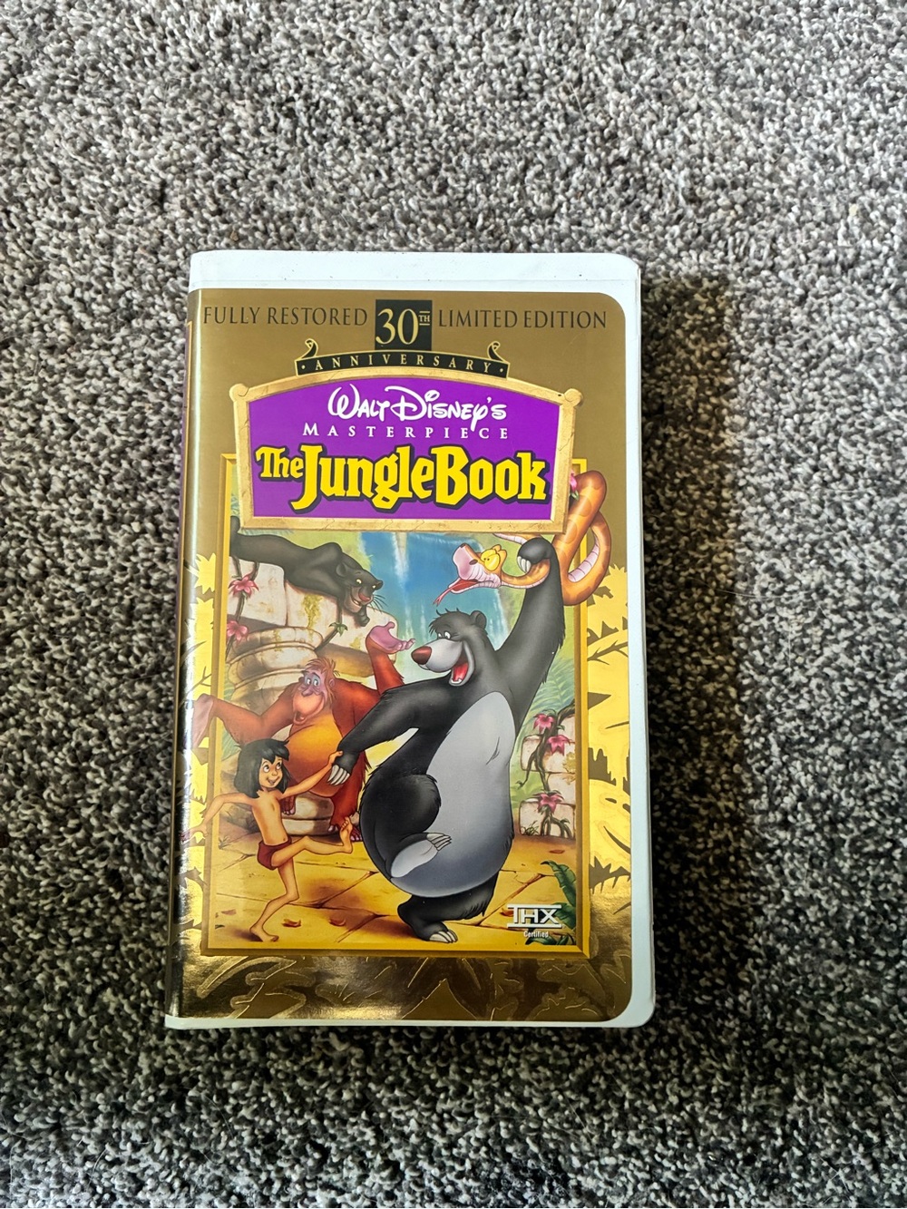 Walt Disney's The Jungle Book 30th Anniversary VHS - Gold Cover